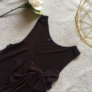 GAP Maroon Tank w/ Bow/Drape Detail